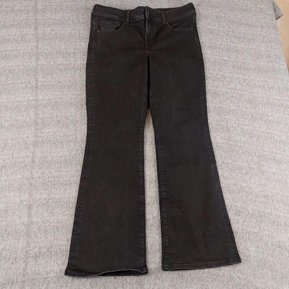 American Eagle Next Level Stretch Kick Boot Jeans Womens 16 (Fit 36x30) Black - Picture 3 of 8